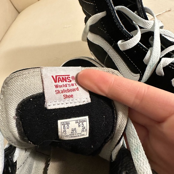 Vans black high tops - Picture 3 of 4